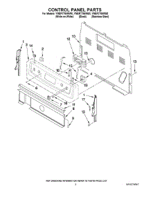 02 - Control Panel Parts parts for Maytag Range YMER7765WB0 from AppliancePartsPros.com