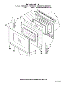 05 - Door Parts parts for Maytag Range YMER7662WW0 from AppliancePartsPros.com