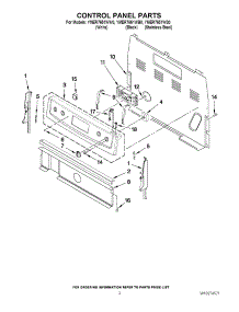 02 - Control Panel Parts parts for Maytag Range YMER7651WW0 from AppliancePartsPros.com
