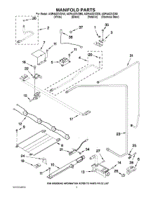 03 - Manifold Parts parts for Maytag Range AGR4422VDW0 from AppliancePartsPros.com
