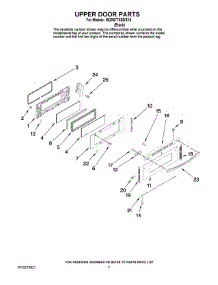 05 - Upper Door Parts parts for Maytag Range MGR6775BDB18 from AppliancePartsPros.com