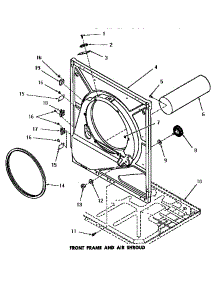 15 - Front Frame & Air Shroud parts for Amana Dryer DG3020 from AppliancePartsPros.com