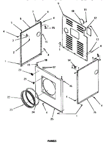 21 - Panels parts for Amana Dryer DG3021 from AppliancePartsPros.com