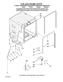 07 - Tub And Frame Parts parts for Maytag Dishwasher MDB6702AWS0 from AppliancePartsPros.com