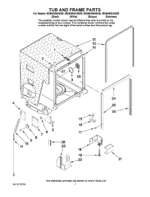 07 - Tub And Frame Parts parts for Maytag Dishwasher MDBH955AWW0 from AppliancePartsPros.com