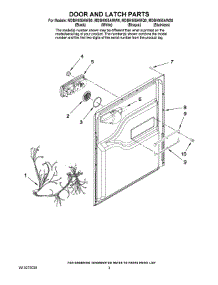03 - Door And Latch Parts parts for Maytag Dishwasher MDBH955AWQ0 from AppliancePartsPros.com