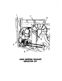 03 - 160P3 Bottom Exhaust Deflector Kit parts for Amana Dryer DG3250 from AppliancePartsPros.com
