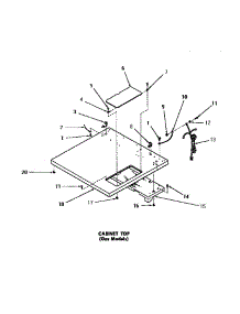 07 - Cabinet Top parts for Amana Dryer DG3250 from AppliancePartsPros.com