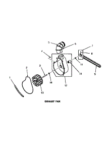 13 - Exhaust Fan parts for Amana Dryer DG3250 from AppliancePartsPros.com