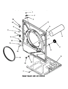 14 - Front Frame & Air Shroud parts for Amana Dryer DG3250 from AppliancePartsPros.com