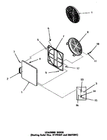 16 - Loading Door parts for Amana Dryer DG3250 from AppliancePartsPros.com