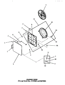 17 - Loading Door (Thru Sn 31V9368 & S66y580) parts for Amana Dryer DG3250 from AppliancePartsPros.com