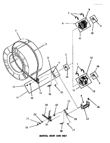 18 - Motor, Idler & Belt parts for Amana Dryer DG3250 from AppliancePartsPros.com