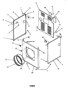 19 - Panels parts for Amana Dryer DG3250 from AppliancePartsPros.com