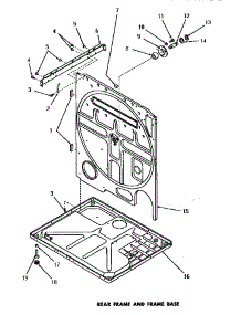 20 - Rear Frame & Frame Base parts for Amana Dryer DG3250 from AppliancePartsPros.com