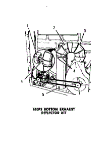 03 - 160P3 Bottom Exhaust Deflector Kit parts for Amana Dryer DG3261 from AppliancePartsPros.com
