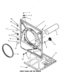 17 - Front Frame & Air Shroud parts for Amana Dryer DG3261 from AppliancePartsPros.com