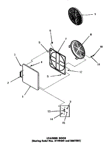 19 - Loading Door parts for Amana Dryer DG3261 from AppliancePartsPros.com