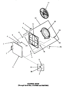 20 - Loading Door (Thru Sn 31V9368 & S66y580) parts for Amana Dryer DG3261 from AppliancePartsPros.com