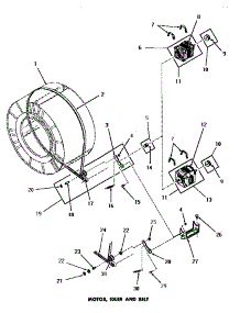 21 - Motor, Idler & Belt parts for Amana Dryer DG3261 from AppliancePartsPros.com