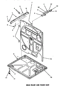 24 - Rear Frame & Frame Base parts for Amana Dryer DG3261 from AppliancePartsPros.com