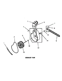 14 - Exhaust Fan parts for Amana Dryer DG3281 from AppliancePartsPros.com