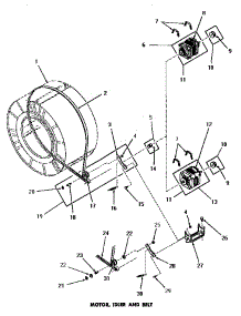 19 - Motor, Idler & Belt parts for Amana Dryer DG3291 from AppliancePartsPros.com
