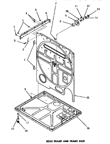22 - Rear Frame & Frame Base parts for Amana Dryer DG3291 from AppliancePartsPros.com
