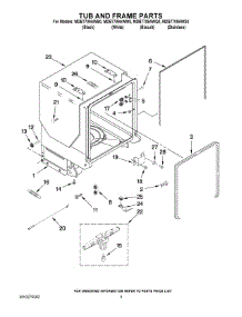 05 - Tub And Frame Parts parts for Maytag Dishwasher MDB7709AWS0 from AppliancePartsPros.com