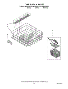 10 - Lower Rack Parts parts for Maytag Dishwasher MDB8859AWB0 from AppliancePartsPros.com