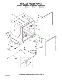 05 - Tub And Frame Parts parts for Maytag Dishwasher MDB8859AWW0 from AppliancePartsPros.com