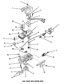 14 - Gas Valve (Nat.  /  Mixed Gas) parts for Amana Dryer DG3300 from AppliancePartsPros.com