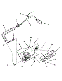 20 - Non-``M`` Models--Standing Pilot Burner parts for Amana Dryer DG3300 from AppliancePartsPros.com