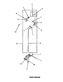 11 - Door Release parts for Amana Dryer DG3331 from AppliancePartsPros.com