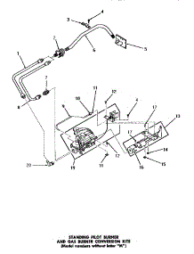16 - Free Standing Pilot Bnr & Conv Kits parts for Amana Dryer DG3331 from AppliancePartsPros.com