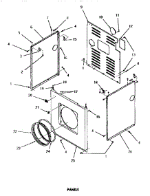23 - Panels parts for Amana Dryer DG3331 from AppliancePartsPros.com