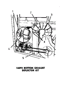 03 - 160P3 Bottom Exhaust Deflector Kit parts for Amana Dryer DG3341 from AppliancePartsPros.com