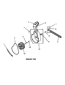 14 - Exhaust Fan parts for Amana Dryer DG3341 from AppliancePartsPros.com