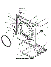 15 - Front Frame & Air Shroud parts for Amana Dryer DG3341 from AppliancePartsPros.com