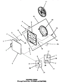 17 - Loading Door parts for Amana Dryer DG3341 from AppliancePartsPros.com