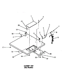 07 - Cabinet Top parts for Amana Dryer DG3350 from AppliancePartsPros.com