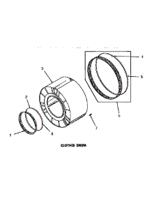 08 - Clothes Drum parts for Amana Dryer DG3350 from AppliancePartsPros.com
