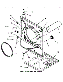 15 - Front Frame & Air Shroud parts for Amana Dryer DG3350 from AppliancePartsPros.com