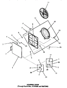 17 - Loading Door parts for Amana Dryer DG3350 from AppliancePartsPros.com