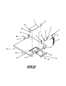 07 - Cabinet Top parts for Amana Dryer DG3630 from AppliancePartsPros.com