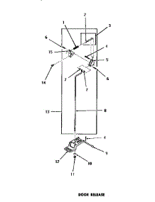 10 - Door Release parts for Amana Dryer DG3630 from AppliancePartsPros.com