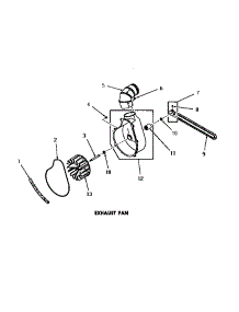 13 - Exhaust Fan parts for Amana Dryer DG3630 from AppliancePartsPros.com
