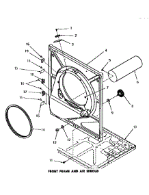 14 - Front Frame & Air Shroud parts for Amana Dryer DG3630 from AppliancePartsPros.com