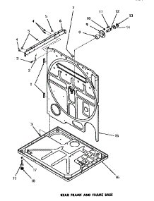 20 - Rear Frame & Frame Base parts for Amana Dryer DG3630 from AppliancePartsPros.com