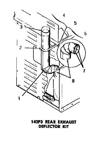 02 - 143P3 Rear Exhaust Deflector Kit parts for Amana Dryer DG3680 from AppliancePartsPros.com